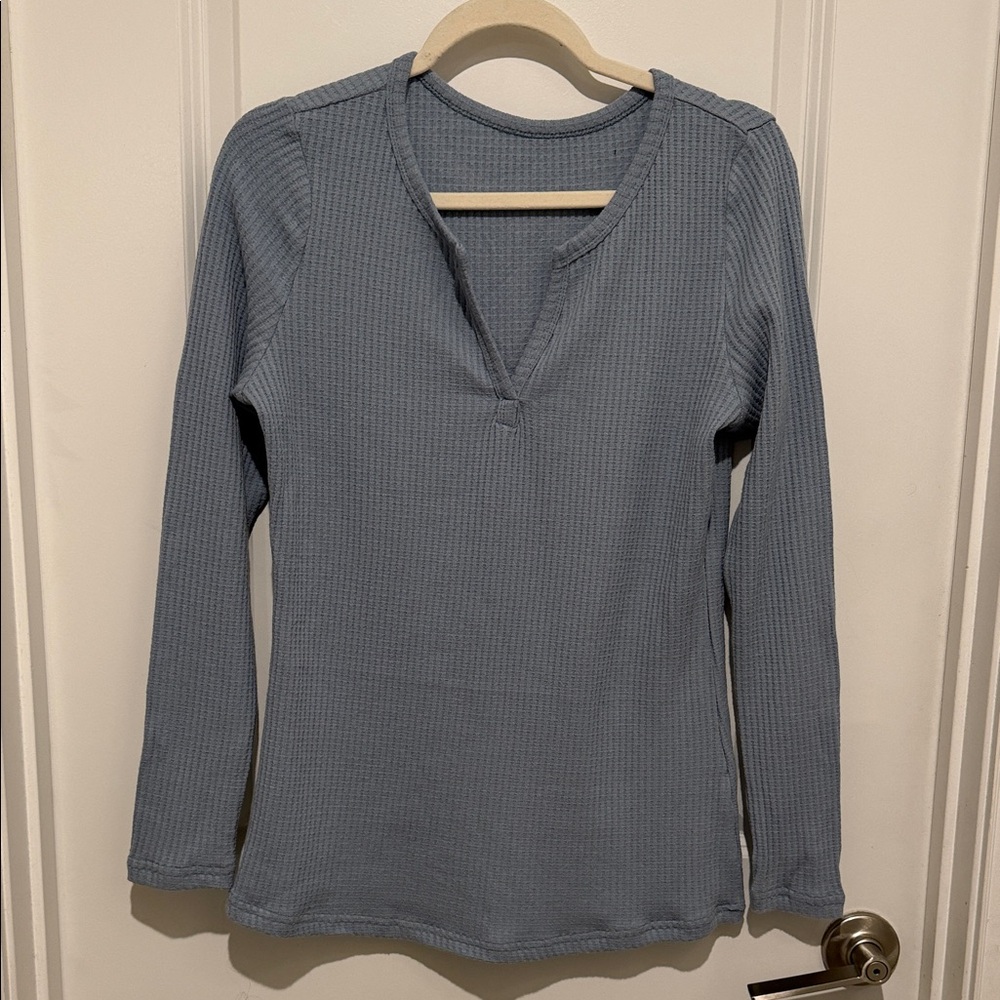 Elegant Slate Long Sleeve Top